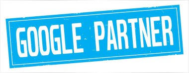 Tam camgöbeği dikdörtgen damga üzerinde Google ortağı metin.