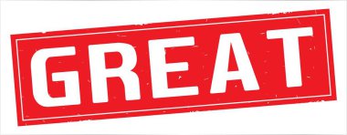 Tam kırmızı dikdörtgen damga üzerinde büyük metin.