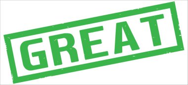 Yeşil dikdörtgen kenarlık damga üzerinde büyük metin.