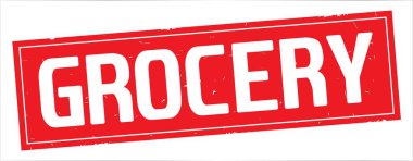 Bakkal metni, tam kırmızı dikdörtgen damgası.