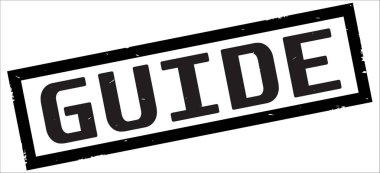 Siyah dikdörtgen kenarlık damga üzerinde Kılavuzu metin.