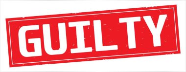 Tam kırmızı dikdörtgen damga üzerinde suçlu metin.