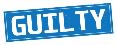 Tam mavi dikdörtgen damga üzerinde suçlu metin.