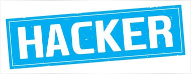 Hacker metni, tam camgöbeği dikdörtgen damgası.