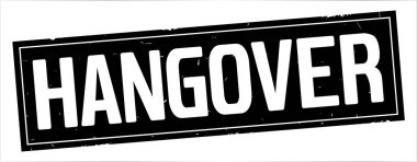 Akşamdan kalma metni, tam siyah dikdörtgen damgası.