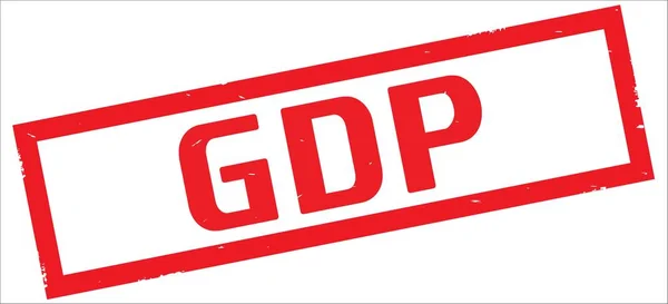 빨강 사각형 테두리 스탬프에 Gdp 텍스트. — 스톡 사진