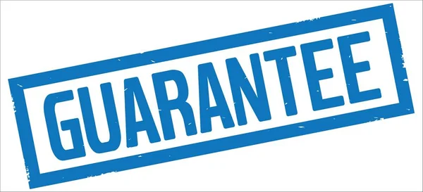 GUARANTEE text, on blue rectangle border stamp. — Stock Photo, Image