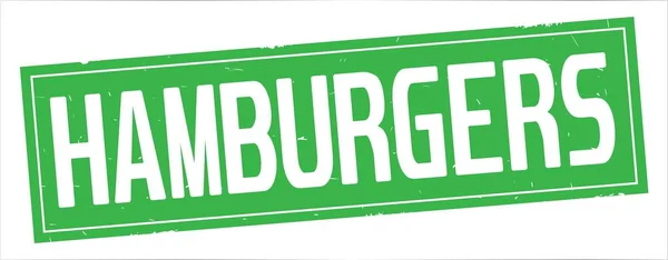 Hamburger Text, auf grüner Rechteckmarke. — Stockfoto