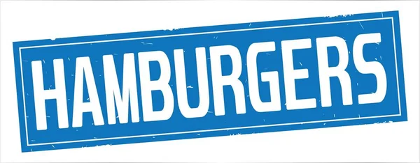 HAMBURGERS texto, no retângulo azul cheio carimbo . — Fotografia de Stock