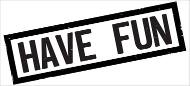 Eğlenceli metin, siyah dikdörtgen kenarlık damgası var.