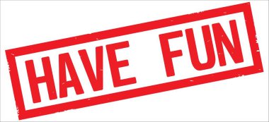 Eğlenceli metin, kırmızı dikdörtgen kenarlık damgası var.