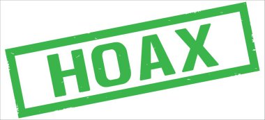 Yeşil dikdörtgen kenarlık damga üzerinde aldatmaca metin.