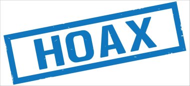 Mavi dikdörtgen kenarlık damga üzerinde aldatmaca metin.