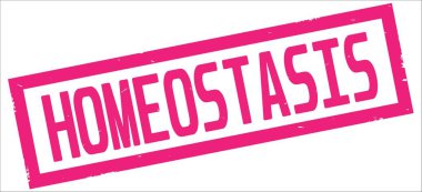 Pembe dikdörtgen kenarlık damga üzerinde homeostazı metin.