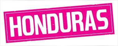 Tam pembe dikdörtgen damga üzerinde Honduras metin.