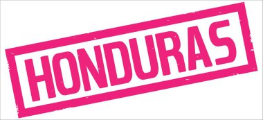 Honduras metin, pembe dikdörtgen kenarlık damgası.