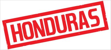 Honduras metin, kırmızı dikdörtgen kenarlık damgası.