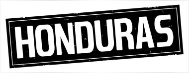 Honduras metni, tam siyah dikdörtgen damgası.