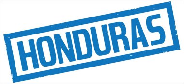 Honduras metin, mavi dikdörtgen kenarlık damgası.