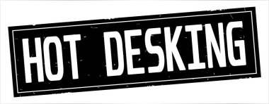 Tam siyah dikdörtgen damga üzerinde sıcak Desking metin.