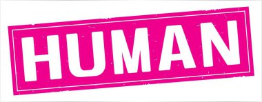 Tam pembe dikdörtgen damga üzerinde insan metin.