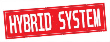 Hibrid sistem metni, tam kırmızı dikdörtgen damgası.