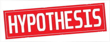 Hipotez metni, tam kırmızı dikdörtgen damgası.