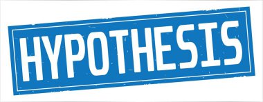 Hipotez metni, tam mavi dikdörtgen damgası.