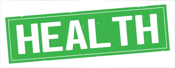 Tekst zdrowia, na znaczku zielonego prostokąta. — Zdjęcie stockowe