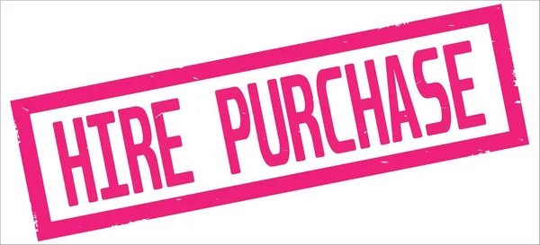 HIRE PURCHASE text, on pink rectangle border stamp. — Stock Photo, Image