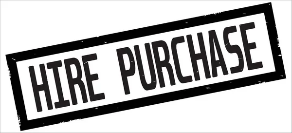 HIRE PURCHASE text, on black rectangle border stamp. — Stock Photo, Image