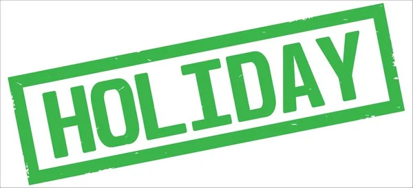 HOLIDAY text, on green rectangle border stamp. — Stock Photo, Image