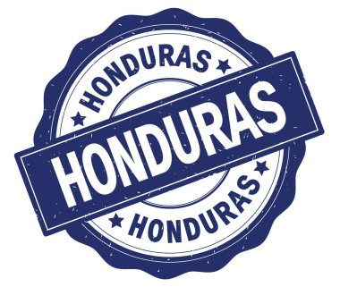 Honduras metin, mavi yuvarlak rozet yazılmış.