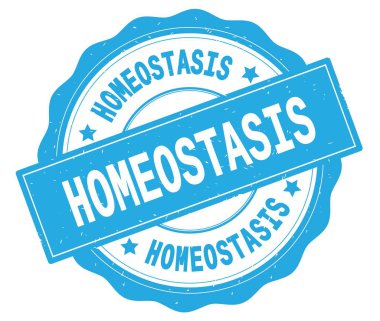 Camgöbeği yuvarlak rozet yazılmış homeostazı metni.