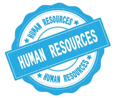 İnsan kaynakları metin, camgöbeği yuvarlak rozet yazılmış.