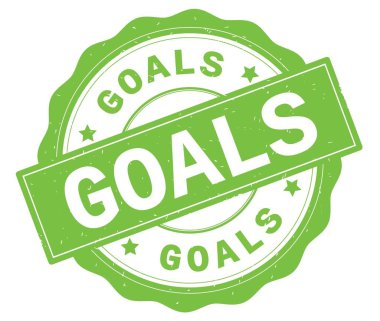 Yeşil yuvarlak rozet yazılı gol metin.