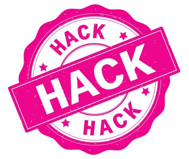 Pembe yuvarlak rozet yazılmış metni, kesmek.