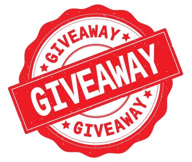 Kırmızı yuvarlak rozet yazılı yarışma metin.