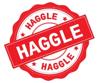 Kırmızı yuvarlak rozet yazılmış metni, pazarlık.