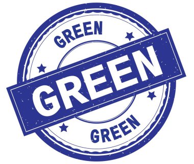 Mavi yuvarlak pencere boyutu üzerinde yeşil, yazılı metin.