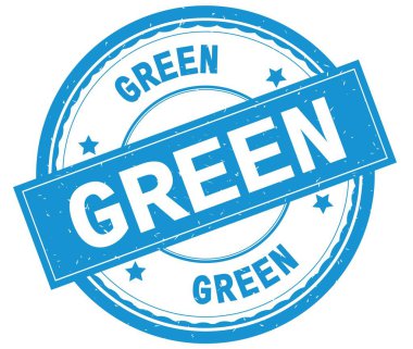 Yeşil, mavi yazılı metni yuvarlak pencere boyutu.