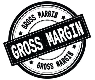 Yazılı metin siyah yuvarlak lastik damgası Brüt kar marjı.