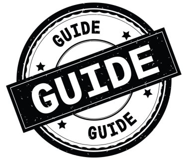 Kılavuzu metin siyah yuvarlak lastik damga yazılmış.