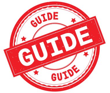 Kılavuzu metin kırmızı yuvarlak lastik damga yazılmış.