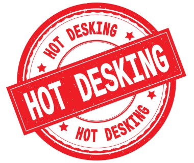 Sıcak Desking kırmızı yuvarlak pencere boyutu üzerinde yazılı metin.