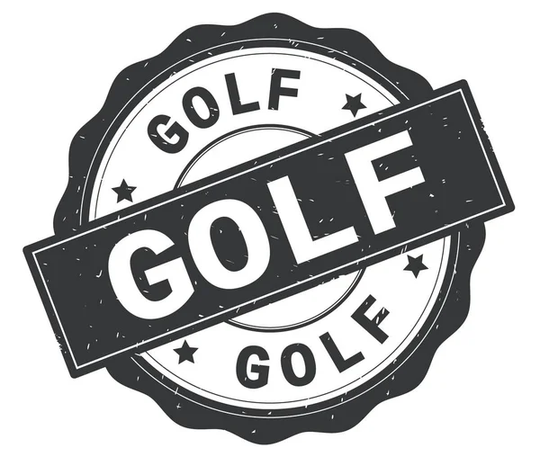 Golf metin, gri yuvarlak rozet yazılmış.