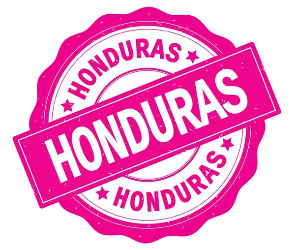 HONDURAS texto, escrito en rosa placa redonda . —  Fotos de Stock