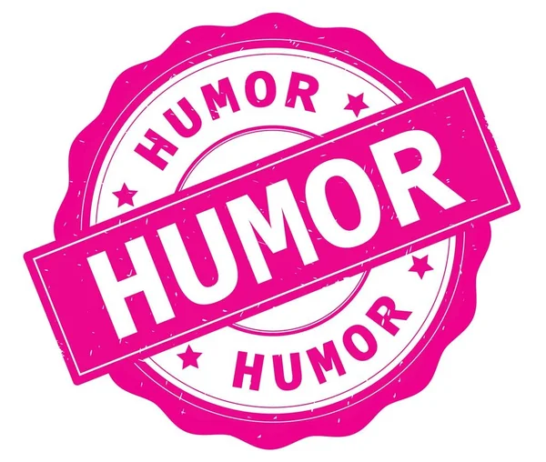 HUMOR text, written on pink round badge. — Stock Photo, Image
