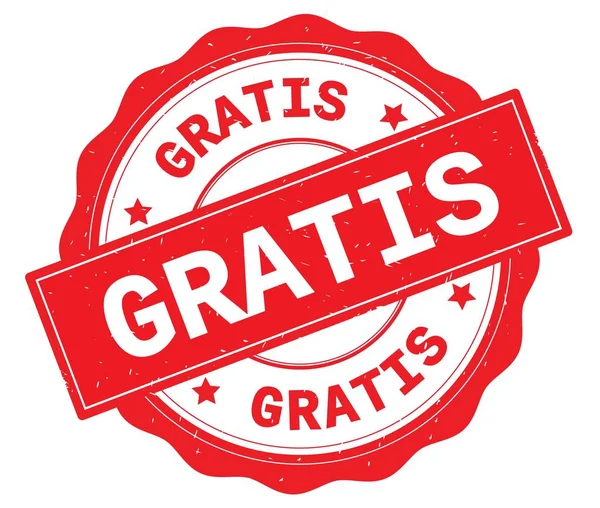 Texto GRATIS, escrito en placa redonda roja . — Foto de Stock