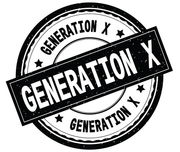 Generation X siyah yuvarlak pencere boyutu üzerinde yazılı metin.